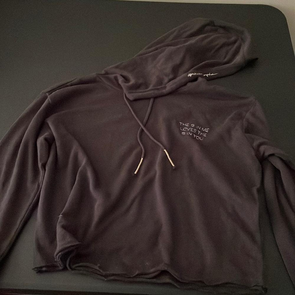 spiritual gangster cropped hoodie